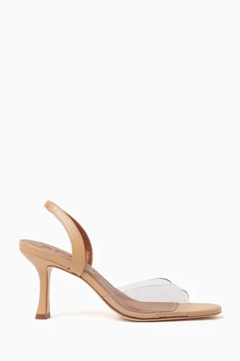 Brigitte 80 Sandals in PVC & Leather