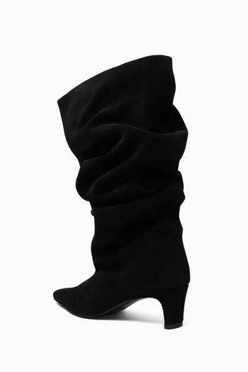 Wally 52 Slouch Knee-high Boots in Suede