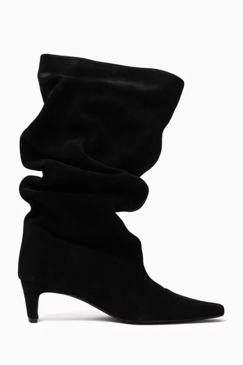 Wally 52 Slouch Knee-high Boots in Suede