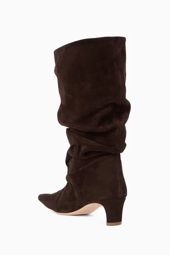 Wally 52 Slouch Knee-high Boots in Suede