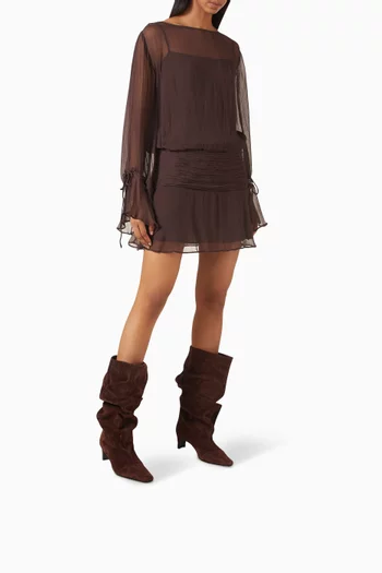 Wally 52 Slouch Knee-high Boots in Suede