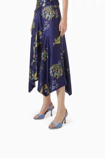Brigitte Slingback 80 Sandals in Satin