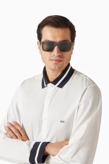 Rectangle Sunglasses in Metal