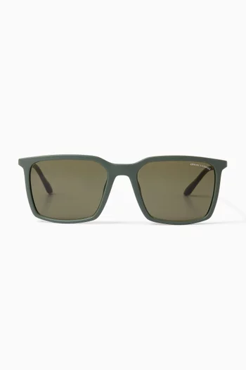 Rectangle Sunglasses in Metal