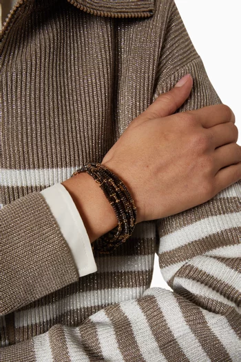 Hematite Wrap Bracelet in Sterling Silver