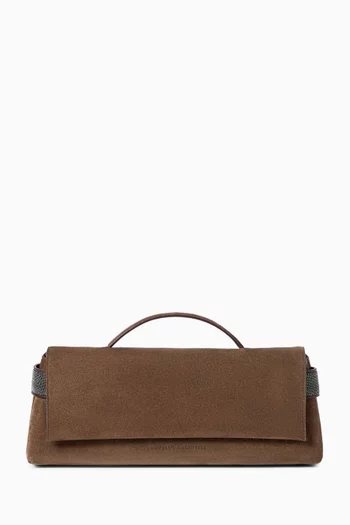 Essence Clutch Bag in Suede