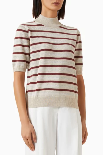 Striped Knit T-shirt