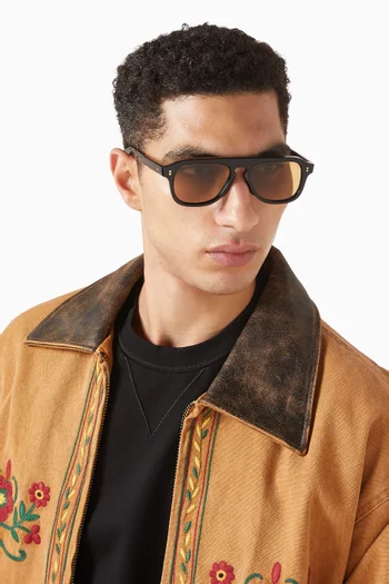GR14 Aviator Sunglasses in Acetate