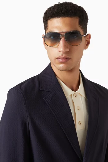 Sloane 1423 Aviator Sunglasses in Titanium