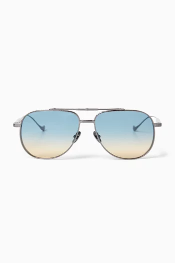 Sloane 1423 Aviator Sunglasses in Titanium