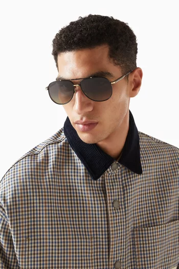 Sloane 1423 Aviator Sunglasses in Titanium