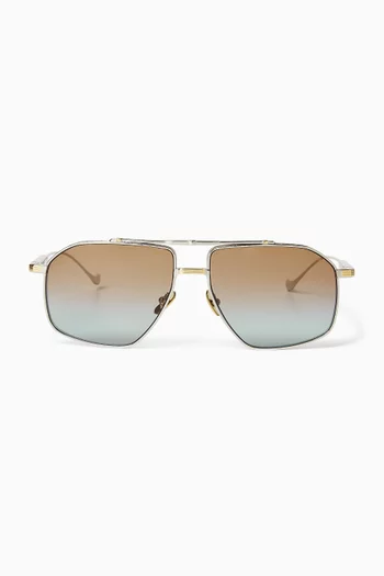 Kensington 1424 Aviator Sunglasses in Titanium