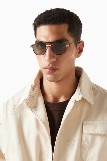 Cranley 1425 Aviator Sunglasses in Titanium