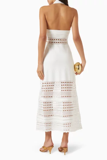 Blayne Open Stitch Knit Midi Dress