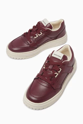 Low-top Sneakers in Glossy Bovine Leather