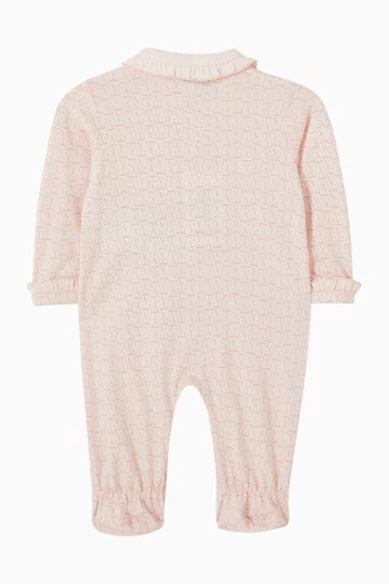 Logo Sleepsuit in Cotton