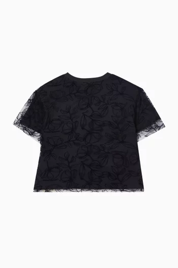 Tulle Embroidered T-Shirt