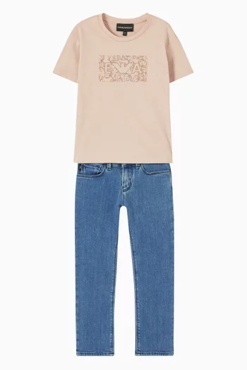 Eagle Logo Jeans in Denim