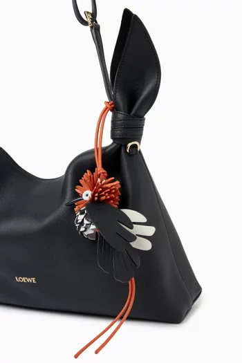 x Paula Ibiza Hoopoe Bird Charm in Leather