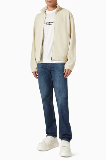 Travel Essential Full-zip Sweatshirt in Cotton-blend