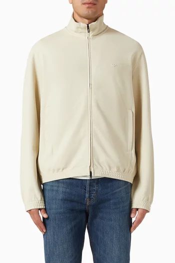 Travel Essential Full-zip Sweatshirt in Cotton-blend
