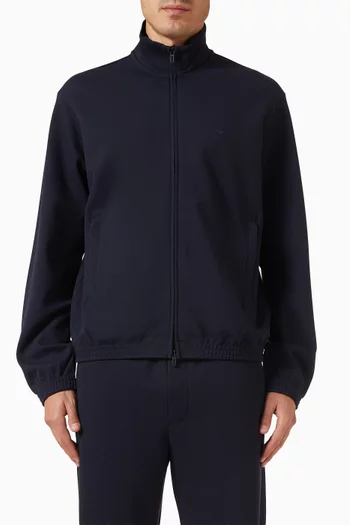 Travel Essential Full-zip Sweatshirt in Cotton-blend