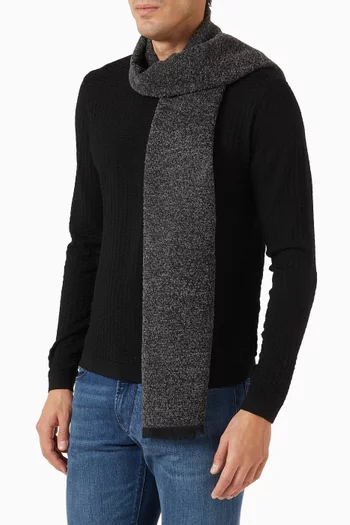 Fringe Trim Scarf in Wool-blend
