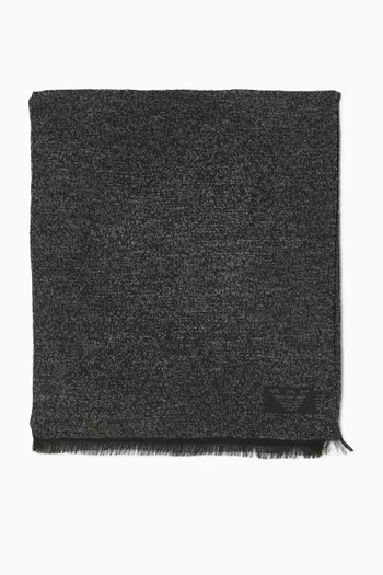 Fringe Trim Scarf in Wool-blend