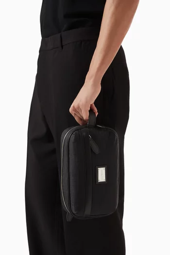 Logo Plaque Toiletry Bag