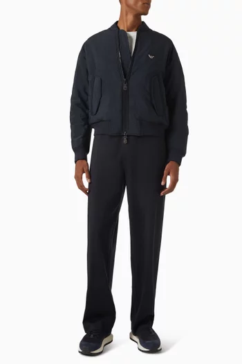 Logo Blouson Hoodie in Nylon