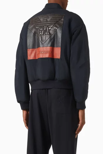 Logo Blouson Hoodie in Nylon