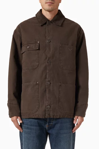 Caban Coat in Cotton