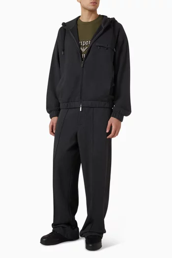 Straight-Leg Trousers in Cotton Blend