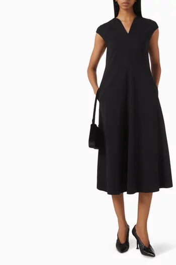 Sleeveless A-Line Midi Dress