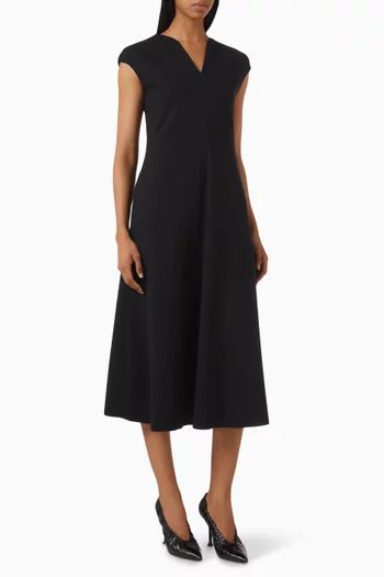 Sleeveless A-Line Midi Dress