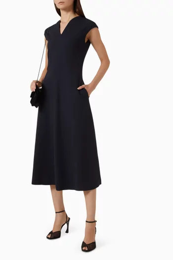 Sleeveless A-Line Midi Dress
