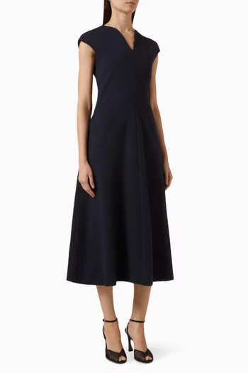 Sleeveless A-Line Midi Dress