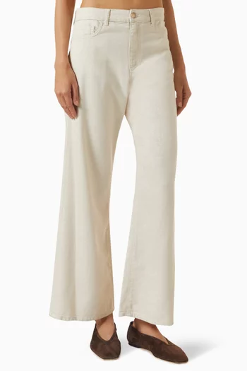Wide-leg Pants in Lurex Denim