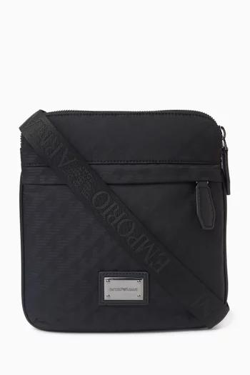 Eagle Logo Cross Body Bag in Nylon