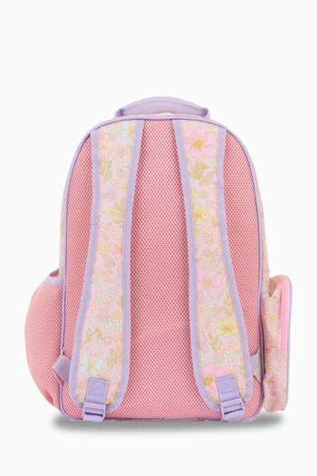 Floral Backpack & Double Decker Lunch Bag Bundle