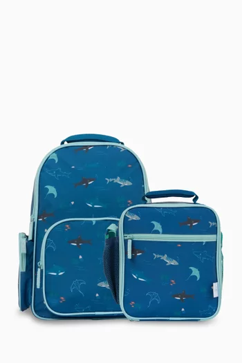 Shark Backpack & Lunch Bag Bundle