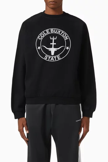 State Raglan Sweatshirt in Cotton