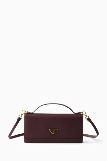 Logo Wallet in Saffiano Leather