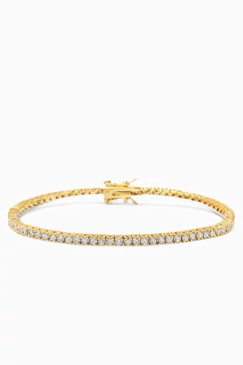 Tennis Bracelet in 18kt Gold-plated Brass