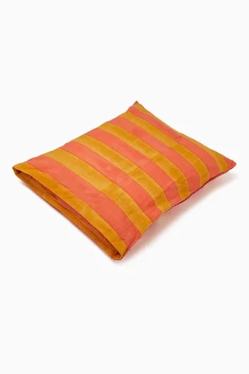 Ornate Striped Filled Cushion in Cotton, 30cm x 40cm