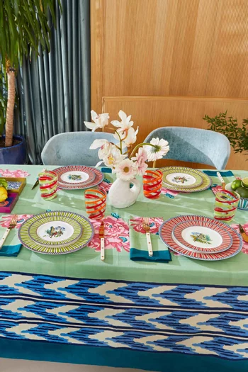 Jungle Parrot Dinner & Dessert Plates in Porcelain, Set of 2