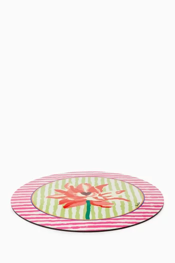 Floral Placemat in Lacquered Cork