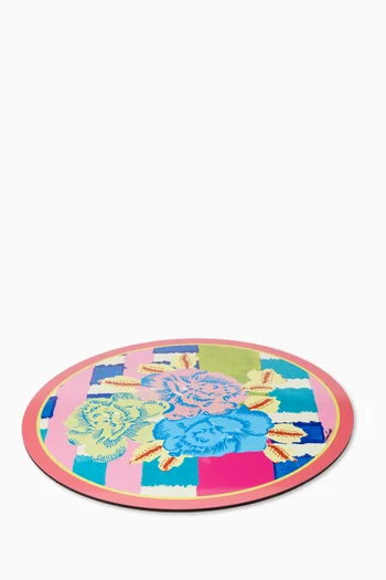 Floral Placemat in Lacquered Cork