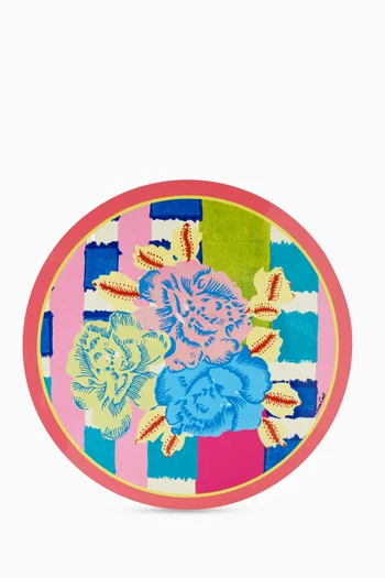 Floral Placemat in Lacquered Cork