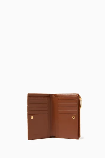 Medium Bi-fold Wallet in Intrecciato Leather